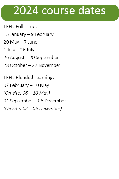 TEFL 2024 course dates